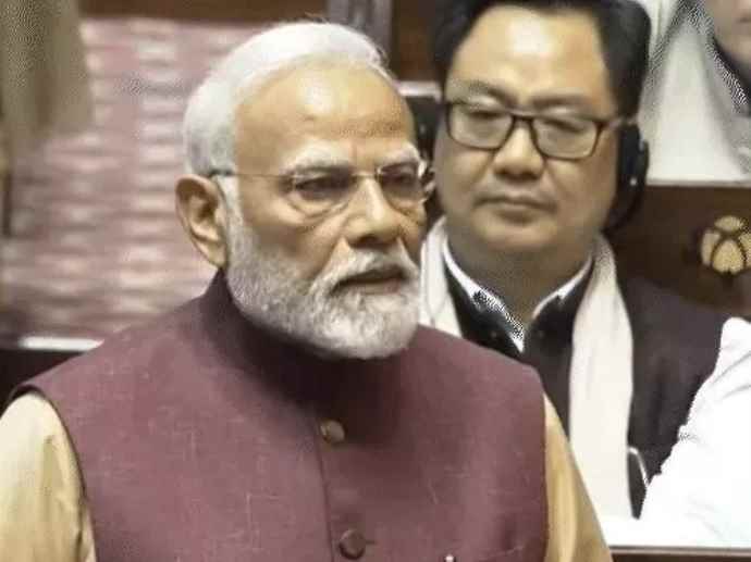 राज्यसभा में पीएम मोदी भाषण : बोले - हमारा मॉडल तुष्टिकरण पर नहीं संतुष्टिकरण, हमारे लिए नेशन फर्स्ट ,  कांग्रेस पर साधा निशाना
