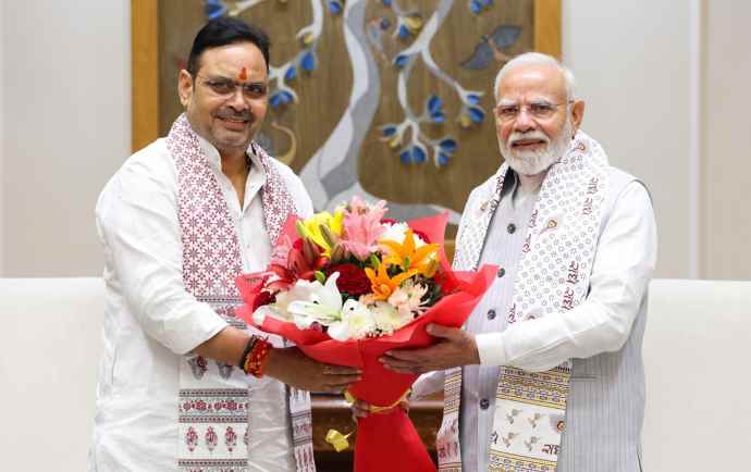 सीएम भजनलाल की पीएम मोदी से मुलाकात : निकाय चुनाव के बाद पहली मुलाकात, दोनों नेताओ के बीच करीब 20 मिनट तक हुई चर्चा