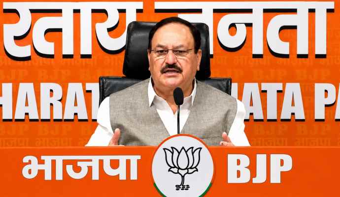 केंद्रीय मंत्री जेपी नड्डा की प्रेस कॉन्फ्रेंस : नड्डा ने कांग्रेस पर साधा निशाना, बोले - विपक्ष छात्रों की मांगों को लेकर राजनीतिक रोटियां सेंकना चाहता है