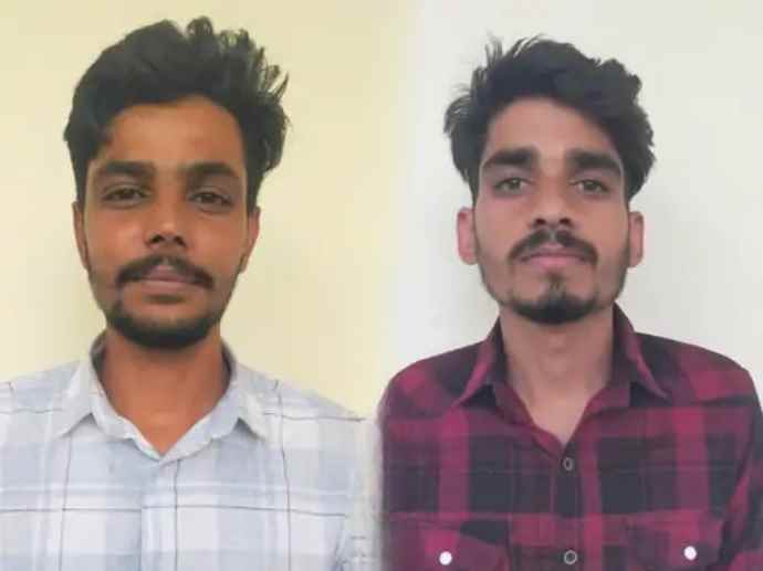 पुलिस ने दो इनामी आरोपियों को किया गिरफ्तार : दोनों आरोपी करीब 5 महीने से थे फरार, दोनों पर 25-25 पैसे का था इनाम घोषित