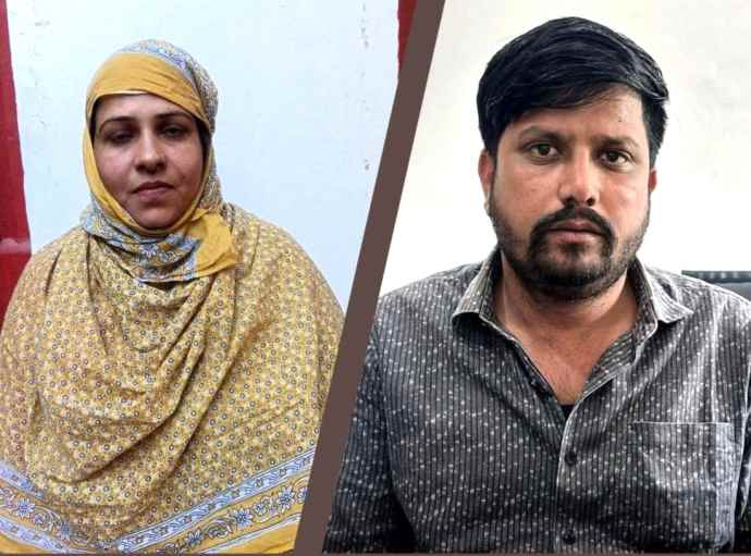 सुसाइड के लिए उकसाने के मामले में प्रेमी - प्रेमिका अरेस्ट : पति ने सुसाइड नोट में पत्नी और उसके प्रेमी पर लगाए थे आरोप, घर में फंदे से लटका था, दोनों गिरफ्तार