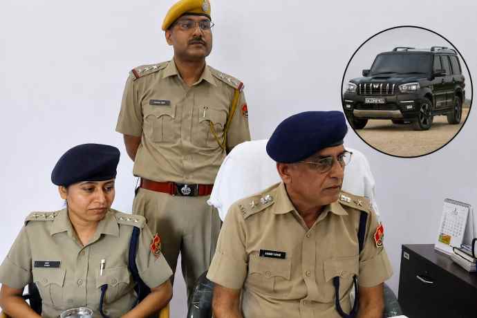 पुलिस की मुस्तैदी से अगवा यूट्यूबर सही सलामत मिला :  पुलिस नाकाबंदी में स्कॉर्पियो छोड़ भागे बदमाश, 20 लाख की फिरौती के लिए सो रहे यूट्यूबर का किया था अपहरण