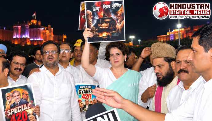 INDIA गठबंधन का राष्ट्रपति भवन मार्च : राहुल गांधी बोले -राष्ट्रपति ने वोट चोरी से इंकार नहीं किया, सबूत मांगे, वे इस पर एक्शन लेंगी
