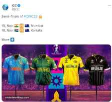 ICC विश्व कप 2023 के सेमीफाइनल मैच हुए तय : पहला सेमीफाइनल भारत और न्यूजीलैंड के बीच ,  दूसरा सेमीफाइनल दक्षिण अफ्रीका और ऑस्ट्रेलिया  के बीच खेला जायेगा